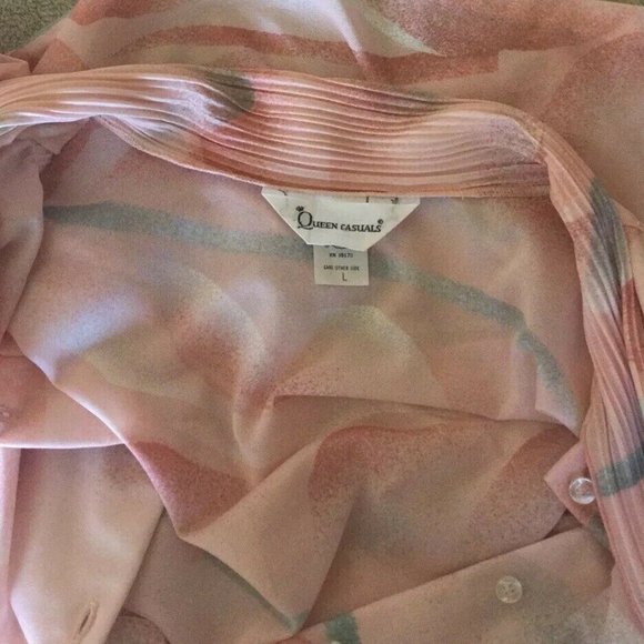 VTG QUEEN CASUAL 70s Multi Color Pastel - Picture 3 of 7
